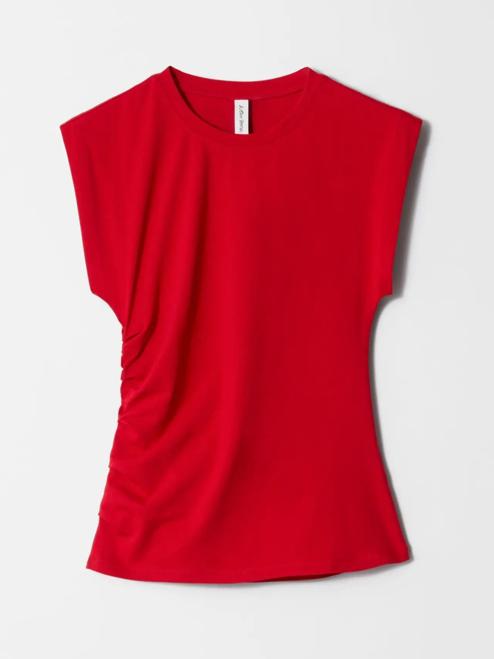 & Other Stories Ruched Jersey Tank Top Small RED